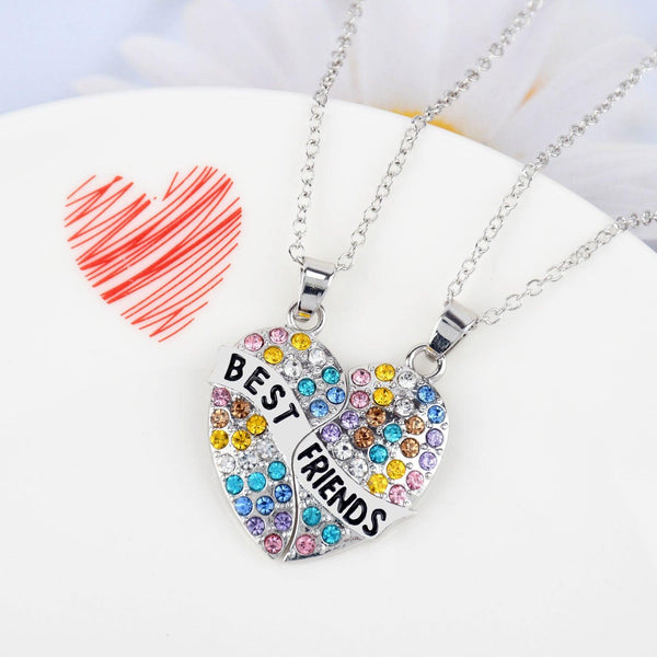 Diamond Heart BFF Necklace - WhatsGifts