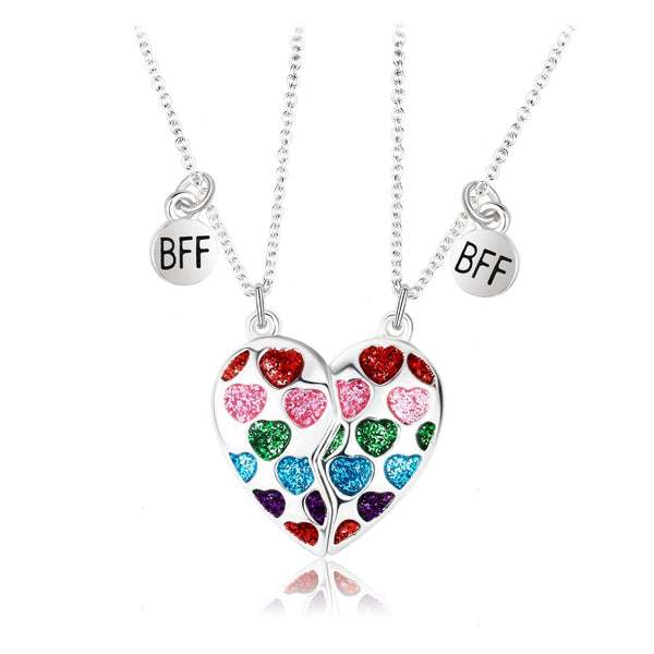 Diamond Heart In Heart BFF NECKLACE - WhatsGifts