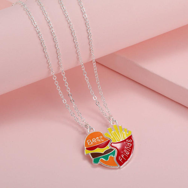 Hamburger & Chips BFF Necklace - WhatsGifts