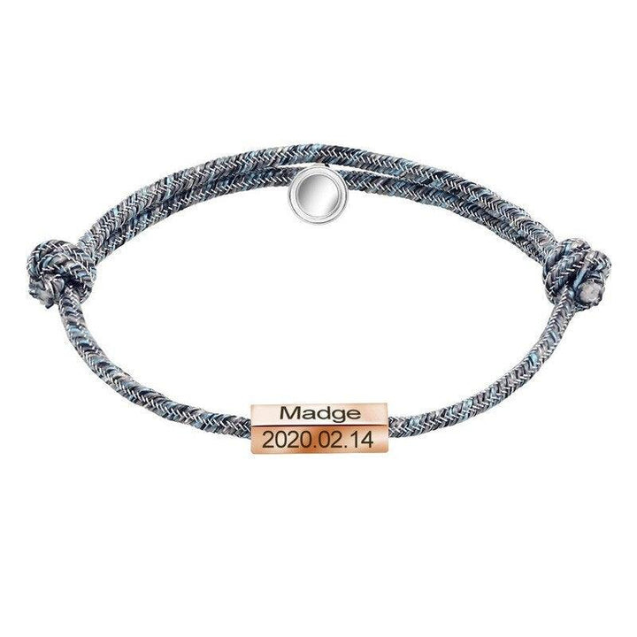 Magnetic Custom Couple Bracelets - WhatsGifts