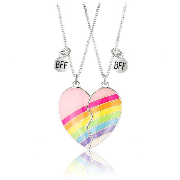 Rainbow Heart BFF Necklace - WhatsGifts