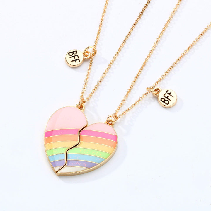 Rainbow Heart BFF Necklace - WhatsGifts