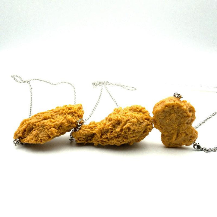 Simulation Fried Chicken BFF Couple Necklace - WhatsGifts